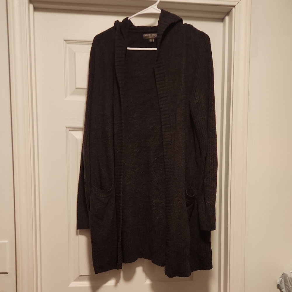 Barefoot Dreams Cozylite Women's Brown Hooded Cardigan Sweater